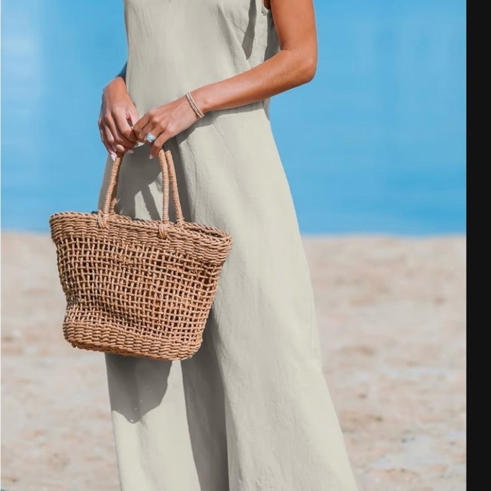 Cupshe Cream Maxi Dress